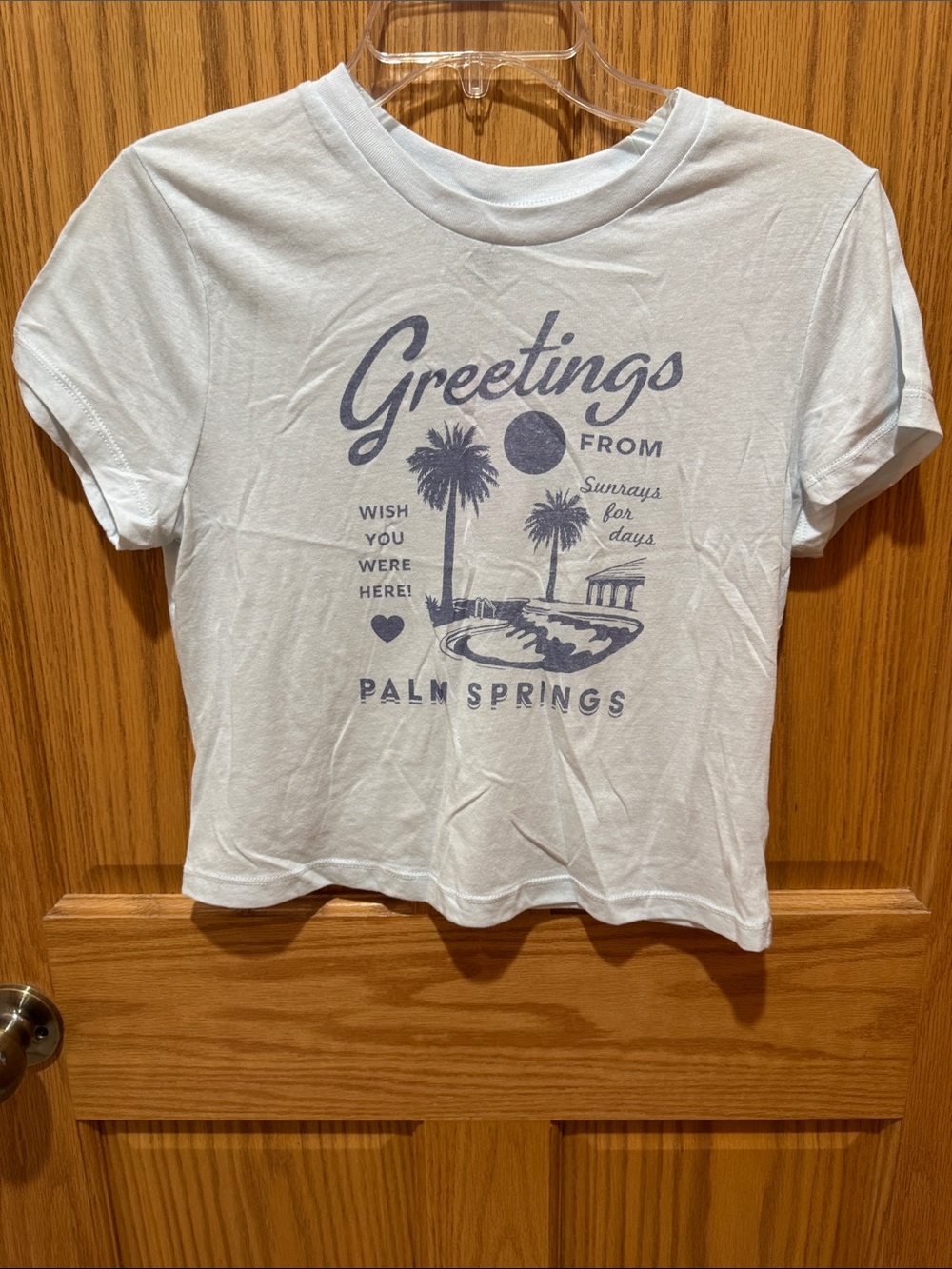 wild fable White Tee with Navy Palm Springs Graphic